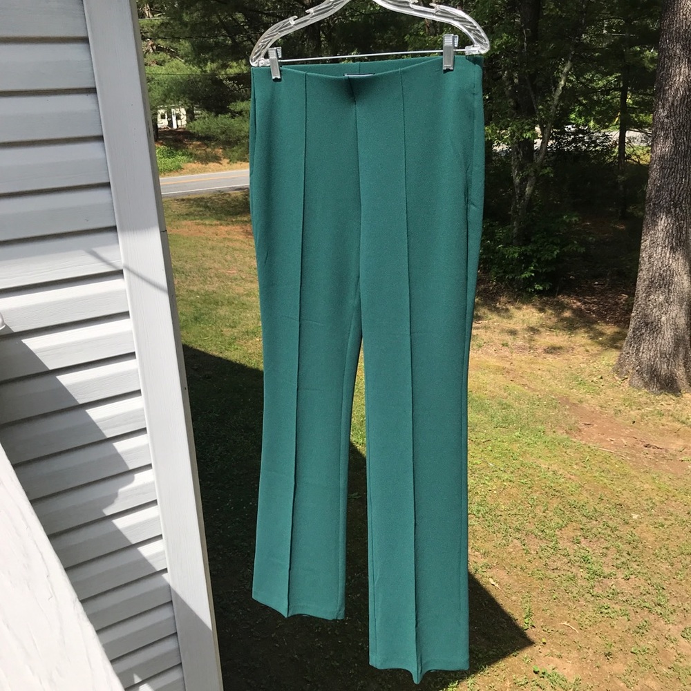 NYCC Green Pleated Dress Pants